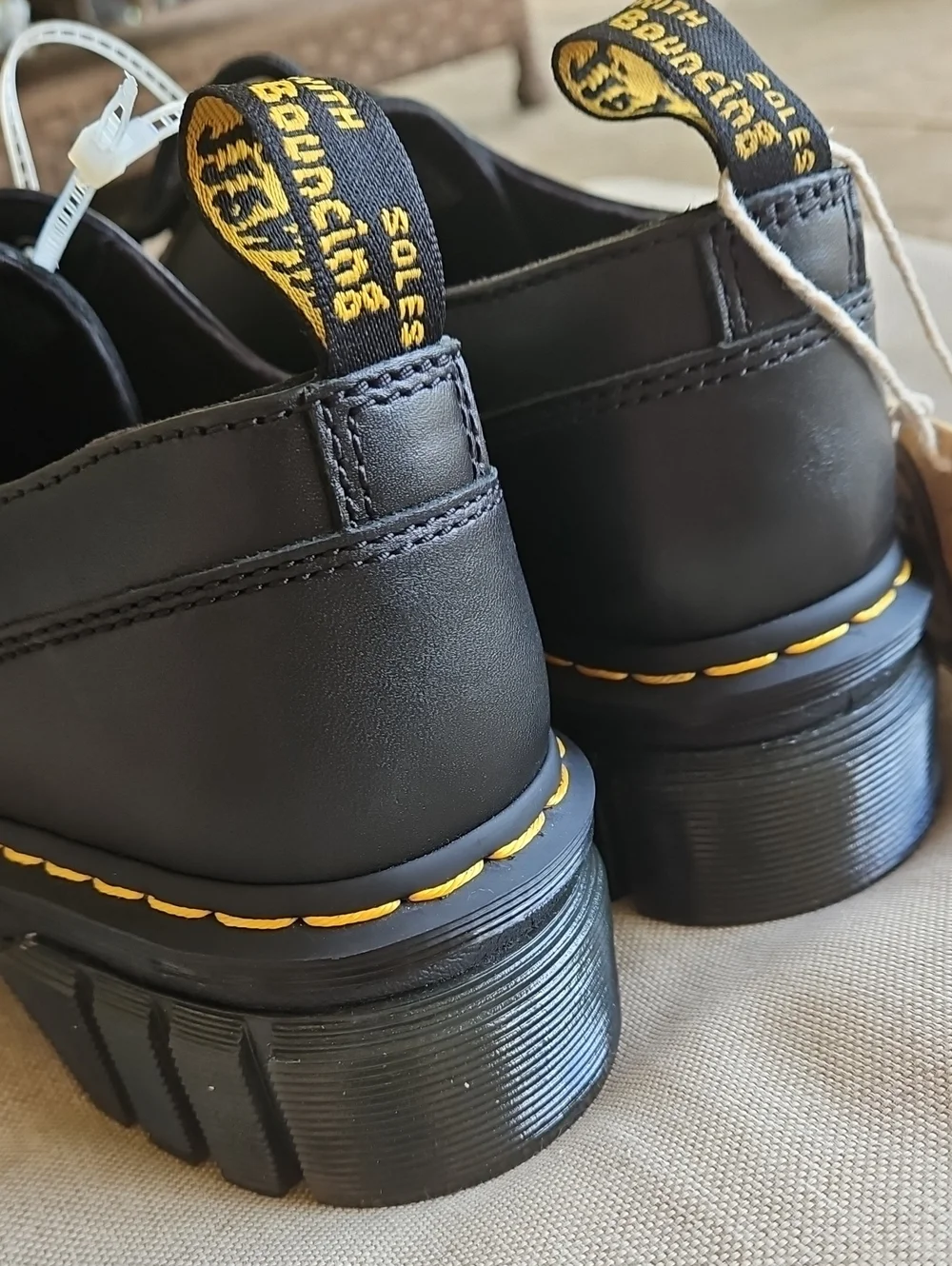 Dr Martens Audrick Platform Oxford Shoes In Black, Woman's 10